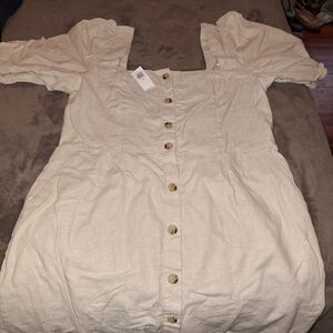 Old Navy Beige Button-Down Shirt